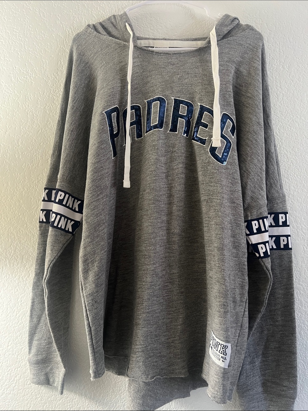 PINK Victoria's Secret Gray Padres Crewneck Sweater